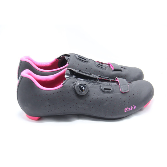 Fizik R5 Tempo Overcurve Cycling Shoes Mens Size 11.5 EU 45 Black Pink 3 Cleat - Picture 1 of 7